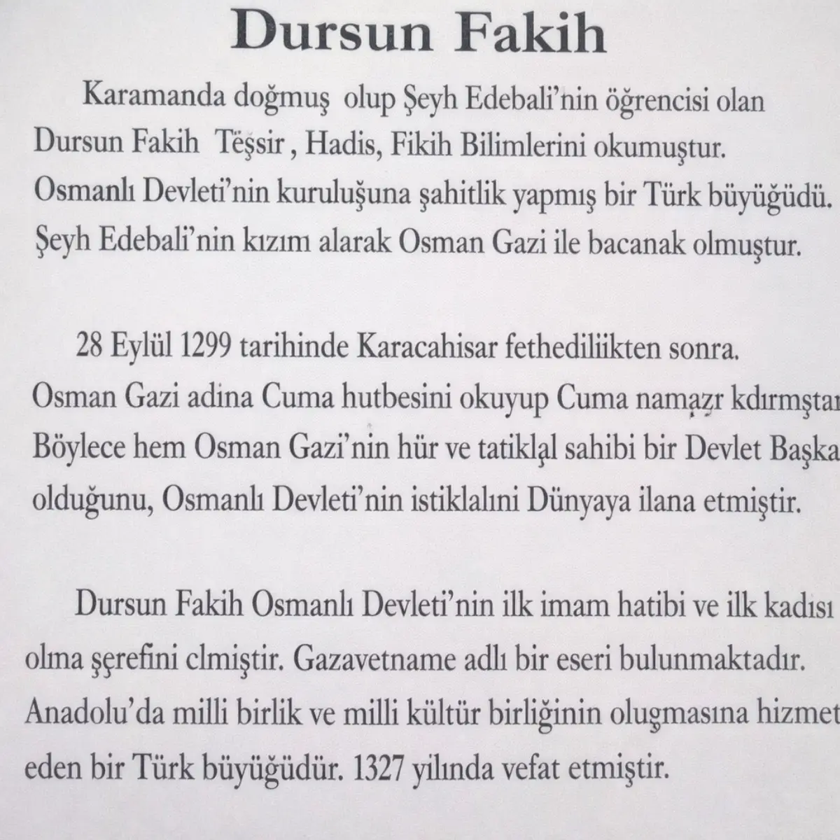 Dursun Fakih Hz.